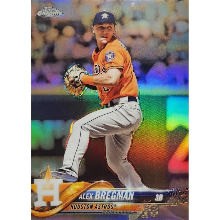 2018 Topps Chrome Refractor #195 Alex Bregman Astros World Champs - JUST PULLED!