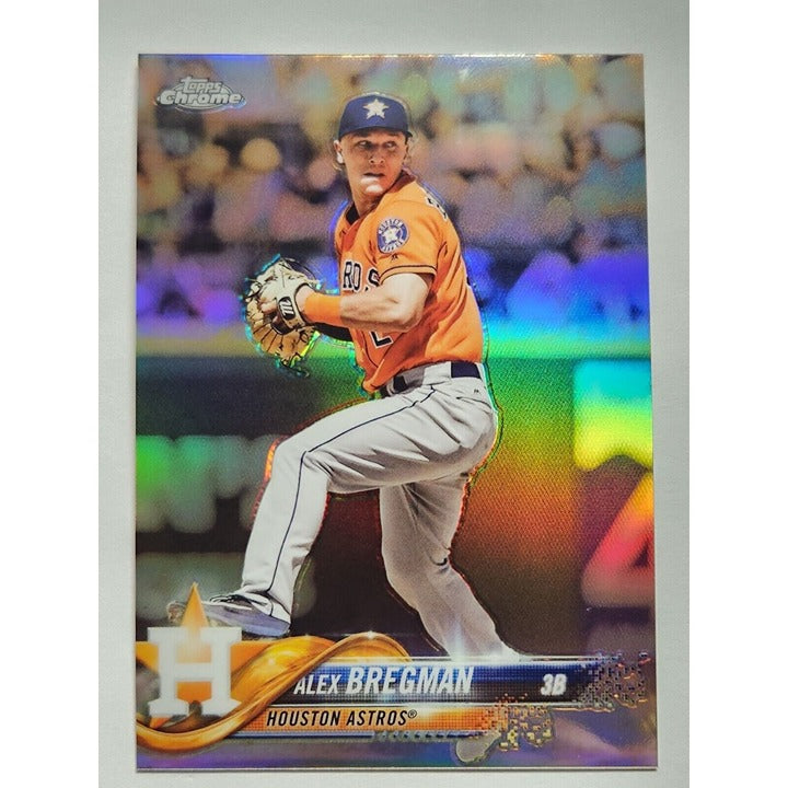 2018 Topps Chrome Refractor #195 Alex Bregman Astros World Champs - JUST PULLED!
