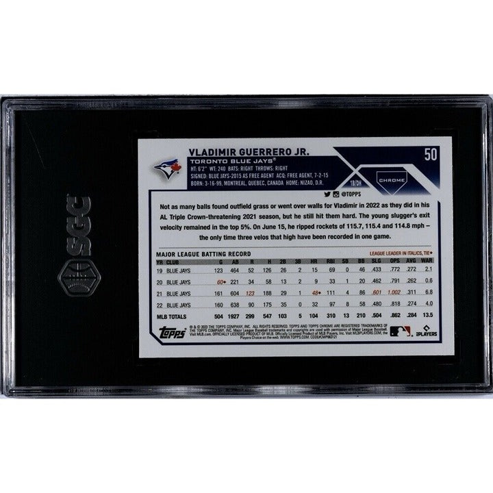 Vladimir Guerrero Jr. 2023 TOPPS CHROME Sephia REFRACTOR MLB Blue Jays - SGC 10*