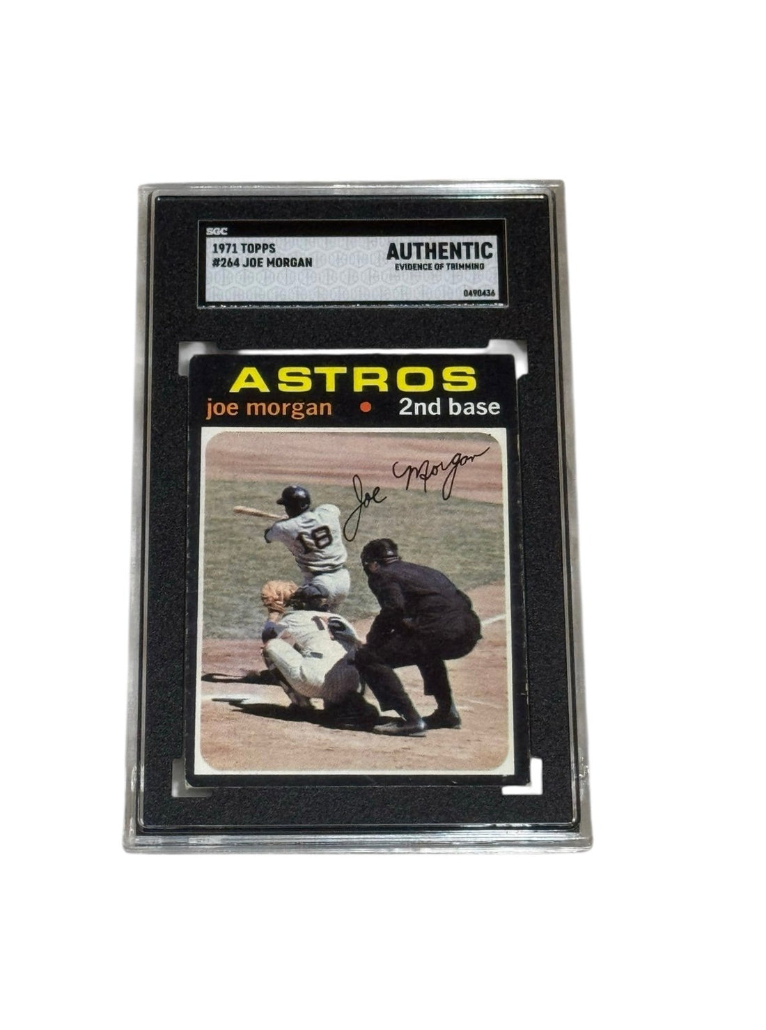 1971 Topps MLB Baseball Joe Morgan Astros card 264 authenticated in SGC slab