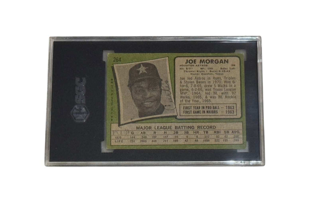 1971 Topps MLB Baseball Joe Morgan Astros card 264 authenticated in SGC slab