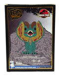 Funko Pop Pin Jurassic Park Dilophosaurus SE enamel collectible with display window