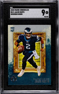 2020 Panini Chronicles GK-5 Jalen Hurts Rookie Gridiron Kings NFL Philadelphia Eagles card SGC 9