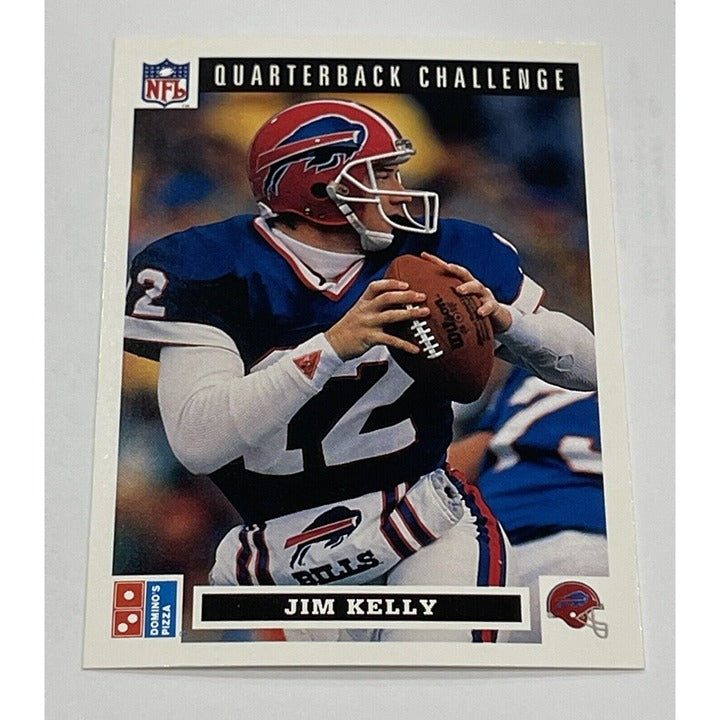 Jim Kelly* 1991 The Quarterbacks Challenge Dominoes Card #2 - NFL Bills Vintage*