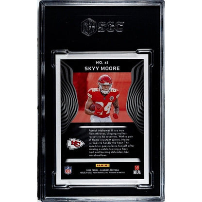 Sky Moore* RC* 2022 Illusions Football Card #45 - NFL Kansas City Chiefs SGC 9.5