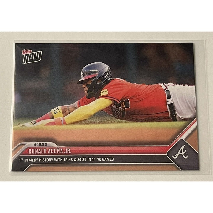 2023 Topps Now Ronald Acuna Jr.* 1st In MLB History 15 HR & 30 SB - Braves #451*