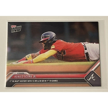 2023 Topps Now Ronald Acuna Jr.* 1st In MLB History 15 HR & 30 SB - Braves #451*