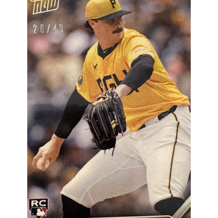 26/49* 2024 TOPPS NOW Paul Skenes RC* Blue Parallel SSP Pirates Rookie Card #334