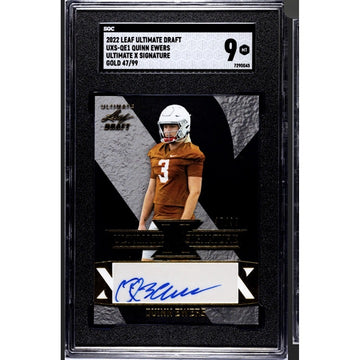 47/99* Quinn Ewers GOLD RC 2022 Leaf Ultimate Draft Ultimate X Sig UXS-QE1 SGC 9