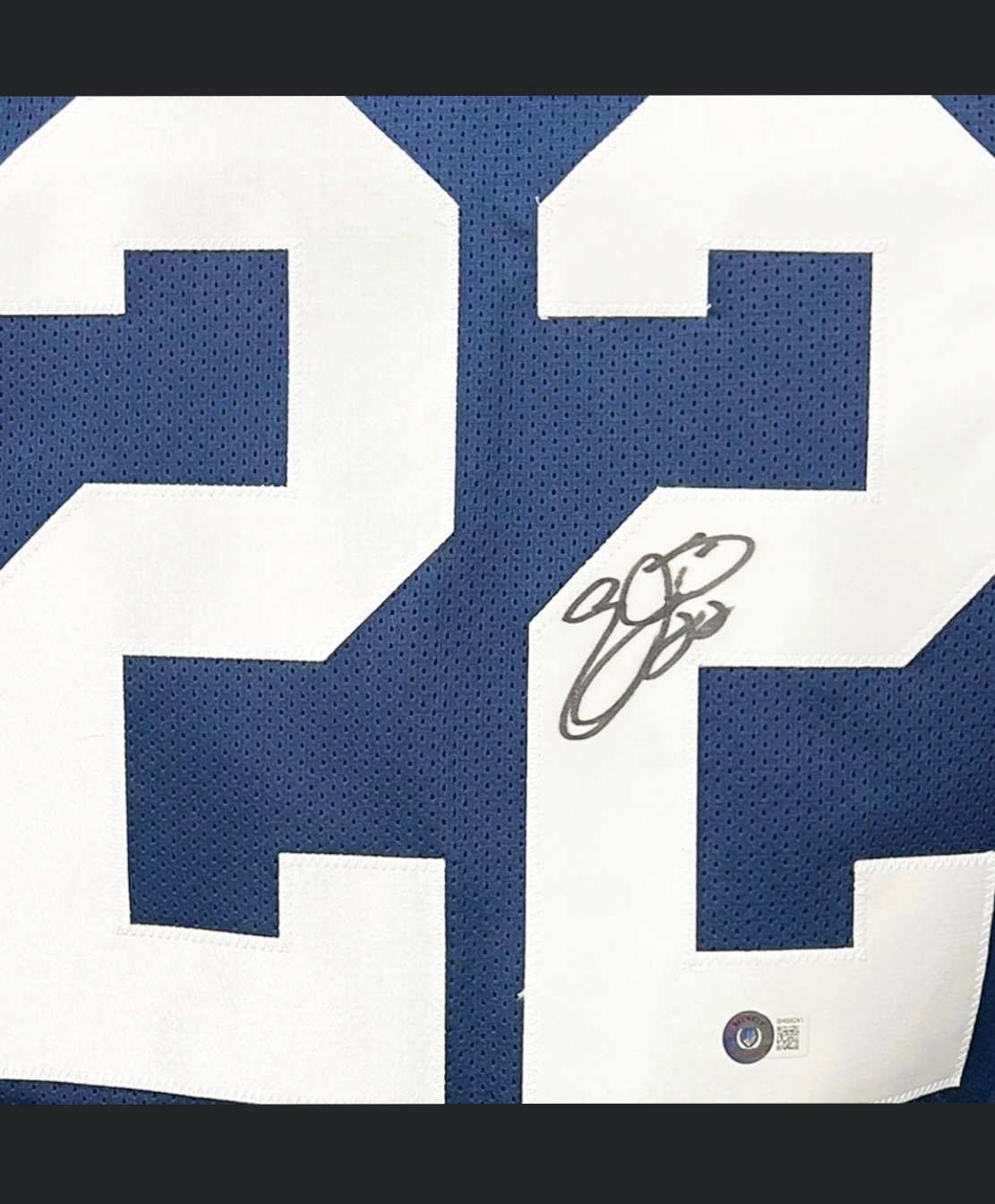 Emmitt Smith signed Dallas Cowboys #22 Thanksgiving Day NFL jersey JSA authenticated