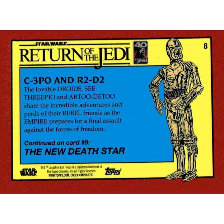 Sapphire R2D2 Topps Chrome 2023 Topps Chrome Sapphire Sapphire R2D2 And C-3PO Iconic Droids From Star Wars