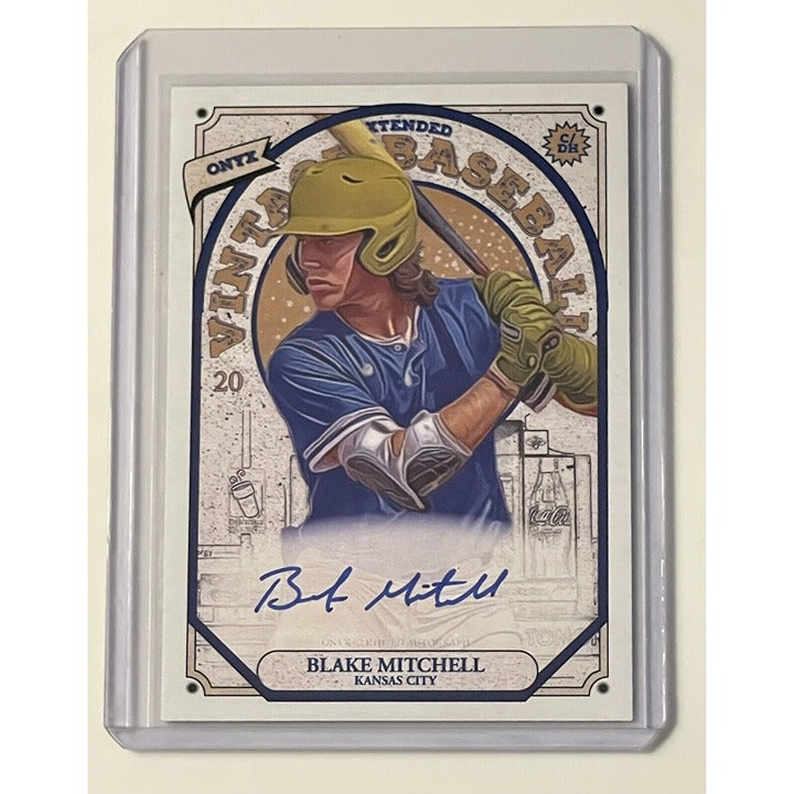 Blake Mitchell RC* Auto Onyx Vintage Extended Baseball Blue Ink MLB KC Baseball*