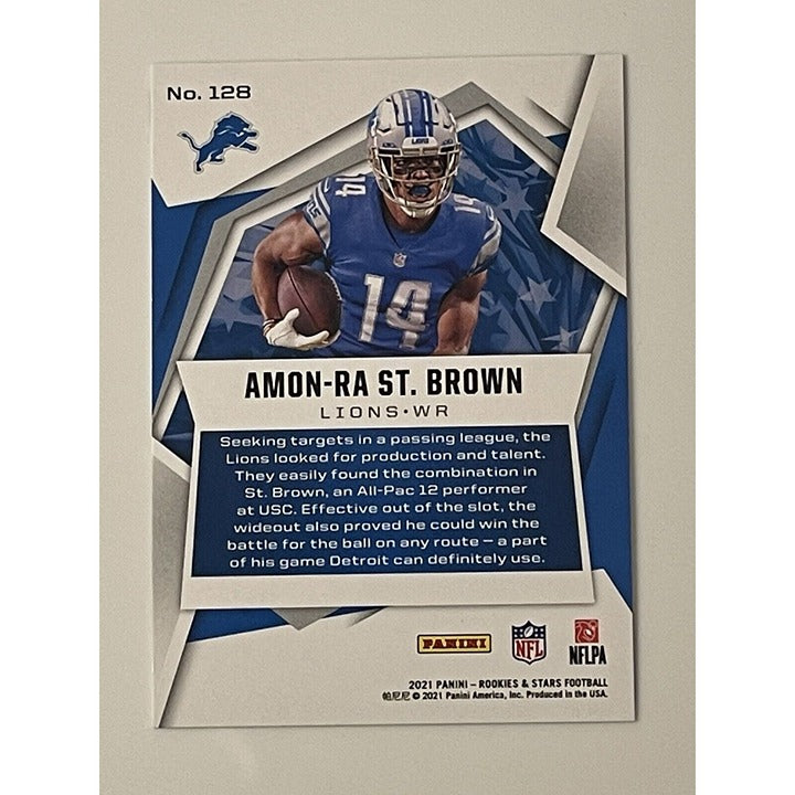 2021 Panini Rookies & Stars Amon-Ra St. Brown* RC Card #128 - NFL Detroit Lions*