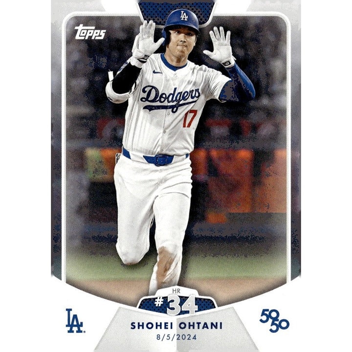 50/50 LIMITED EDITION! Shohei Ohtani MLB LA Dodgers 2024 TOPPS NOW Season #HR 34