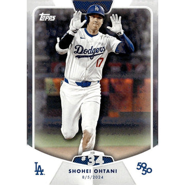 50/50 LIMITED EDITION! Shohei Ohtani MLB LA Dodgers 2024 TOPPS NOW Season #HR 34