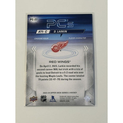 D. Larkin* 2023-24 Upper Deck Hockey Refractor PC’s Card #PC-27 - NHL Red Wings*