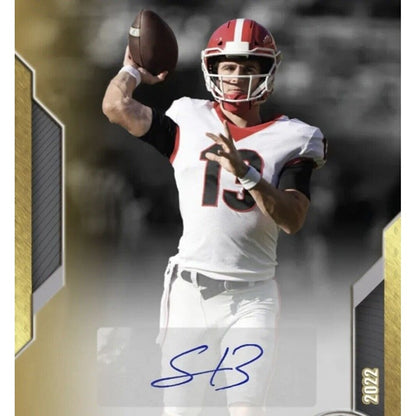 Stetson Bennett Gold #66/140 Auto 2022 Players Trunk 2 TIME CHAMPS/UGA Bulldogs*