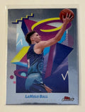 2023-24 Topps Finest LaMelo Ball basketball card #208 Charlotte Hornets with vibrant colors and shine