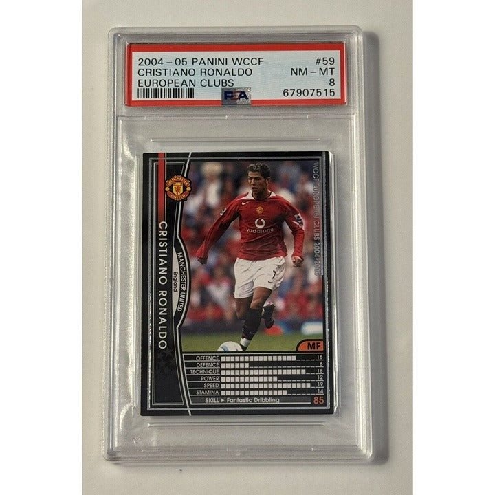 2004-05 Panini WCCF Cristiano Ronaldo* European Clubs #59 - PSA 8 High Grade SSP