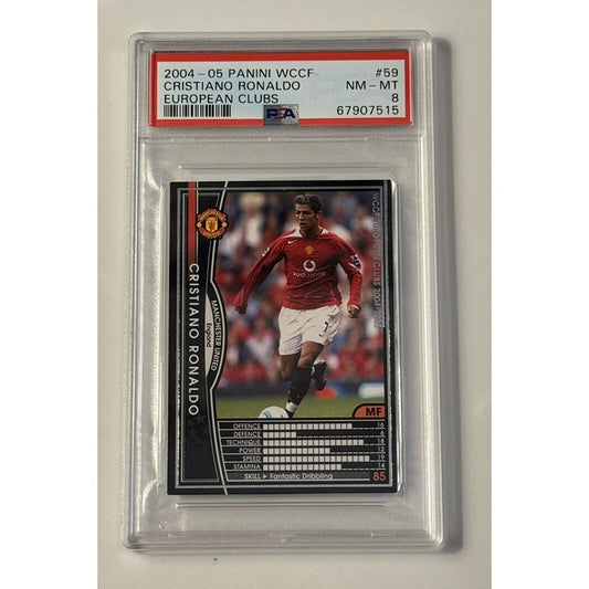 2004-05 Panini WCCF Cristiano Ronaldo* European Clubs #59 - PSA 8 High Grade SSP