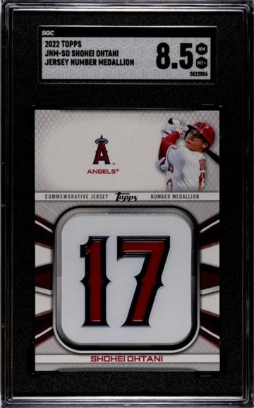 Shohei Ohtani 2022 Topps Jersey Number Medallion Card SGC 8.5 LA Angels/Dodgers