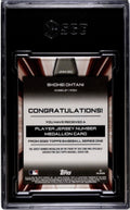 Shohei Ohtani 2022 Topps JNM-SO Jersey Number Medallion Card LA Angels Dodgers SGC 8.5 slabbed collectible