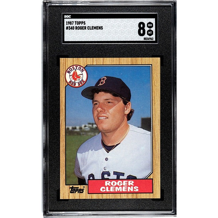 1987 Topps Roger Clemens* MLB Boston Red Sox Baseball - Card Number 340 - SGC 8*