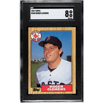 1987 Topps Roger Clemens* MLB Boston Red Sox Baseball - Card Number 340 - SGC 8*
