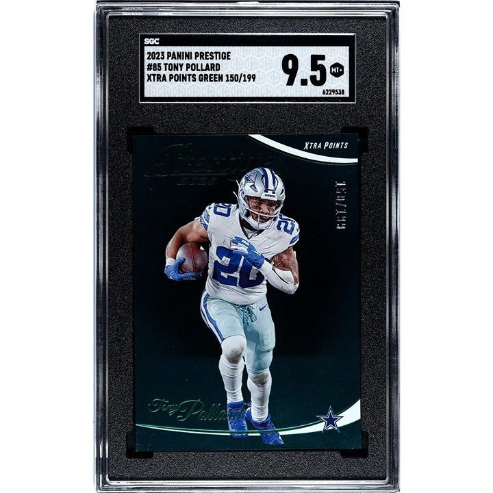 158/199* 2023 Prestige Tony Pollard Xtra Points Green Dallas Cowboys #85 SGC 9.5