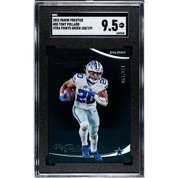 158/199* 2023 Prestige Tony Pollard Xtra Points Green Dallas Cowboys #85 SGC 9.5