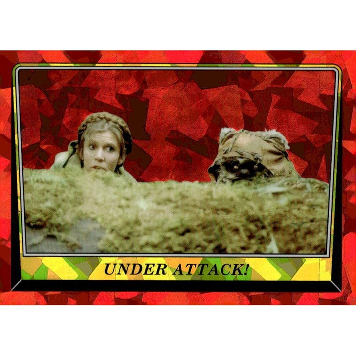 2023 ROTJ Red Chrome Sapphire Princes Leah Under Attack! - Star Wars Collectible