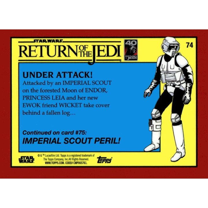 ROTJ Chrome 2023 ROTJ Red Chrome Sapphire Princes Leah Under Attack - Star Wars Collectible