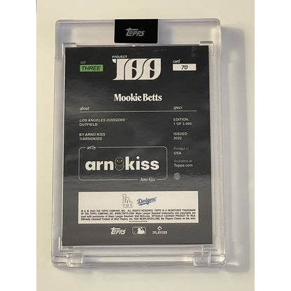 Topps Project 100 - MOOKIE BETTS #70 by Arno Kiss Edition - Foil  MLB LA Dodgers