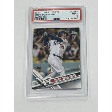 2017 Topps Update Cody Bellinger RC* Swinging #US50 PSA 9* MLB LA - Rookie Card*