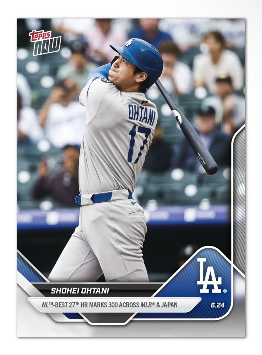 2025 MLB Topps Now Shohei Ohtani LA NL BEST 27TH HR MARKS 300 ACROSS MLB - JAPAN