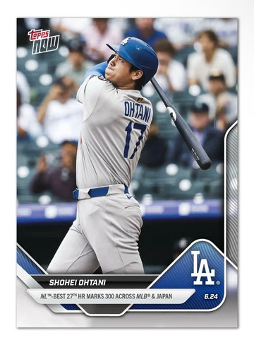2025 MLB Topps Now Shohei Ohtani LA NL BEST 27TH HR MARKS 300 ACROSS MLB - JAPAN
