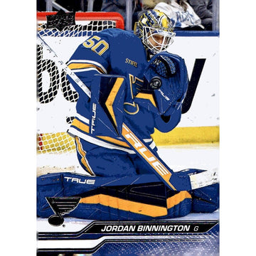 Jordan Binnington* 2023-24 Upper Deck Series 2 Update NHL Blues Hockey Card #410