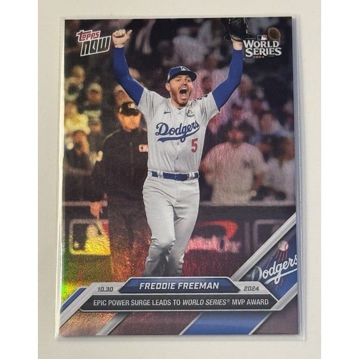 LIMITED SP MVP AWARD Freddie Freeman 2024 MLB Topps NOW 886 Dodgers World Series