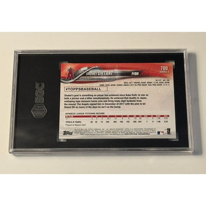 SGC 9.5 Shohei Ohtani RC* 2018 TOPPS PITCHING Rookie Card #700 - MLB LA DODGERS*