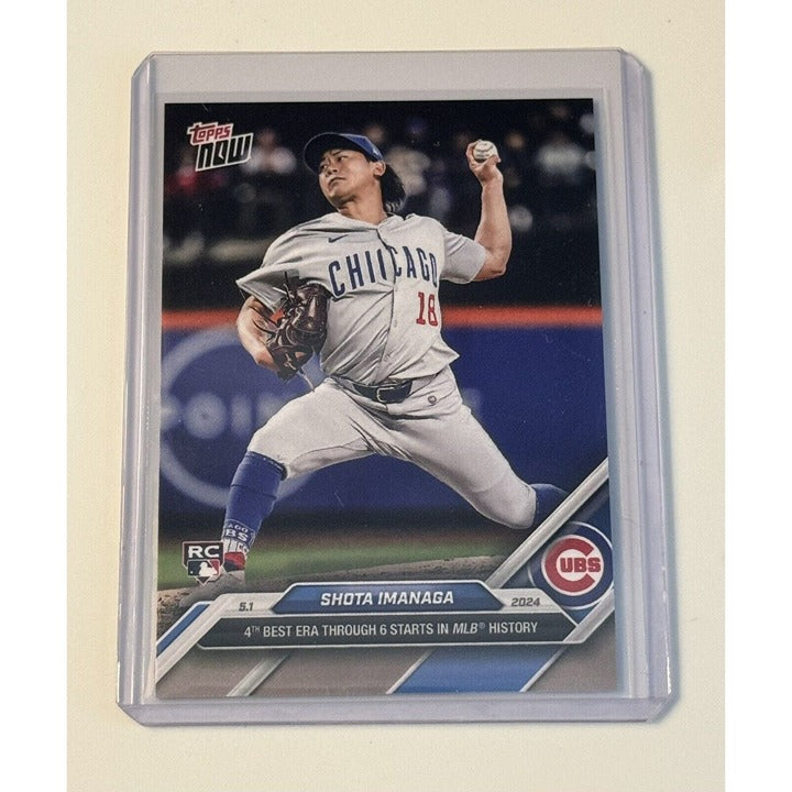 Shota Imanaga RC* - 2024 MLB TOPPS NOW MLB Chicago Cubs Rookie #147 - 4th Best *
