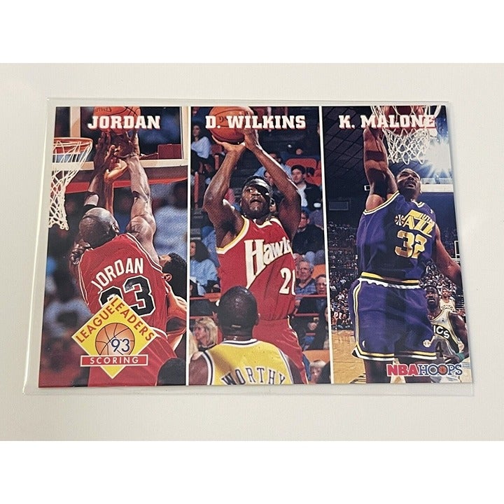 Michael Jordan/Dominique Wilkins/Karl Malone LL - 1993 NBA Hoops Basketball #283