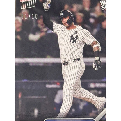 1/10 Glaber Torres 2024 Topps NOW 3 Run HR Ices WORLD SERIES Yankees GAME READY!