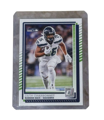 Rashaad Penny 2021 Donruss NFL Seattle Seahawks running back football card in protective sleeve
