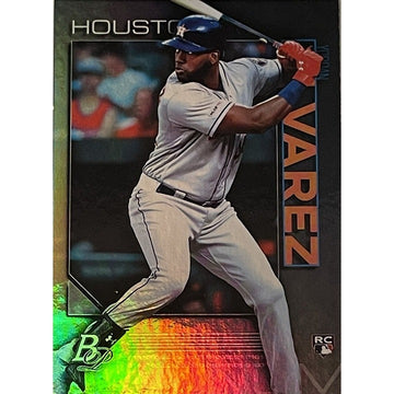 2020 Bowman Platinum Yordan Alvarez RC Refractor #100 - MLB World Series Champs*