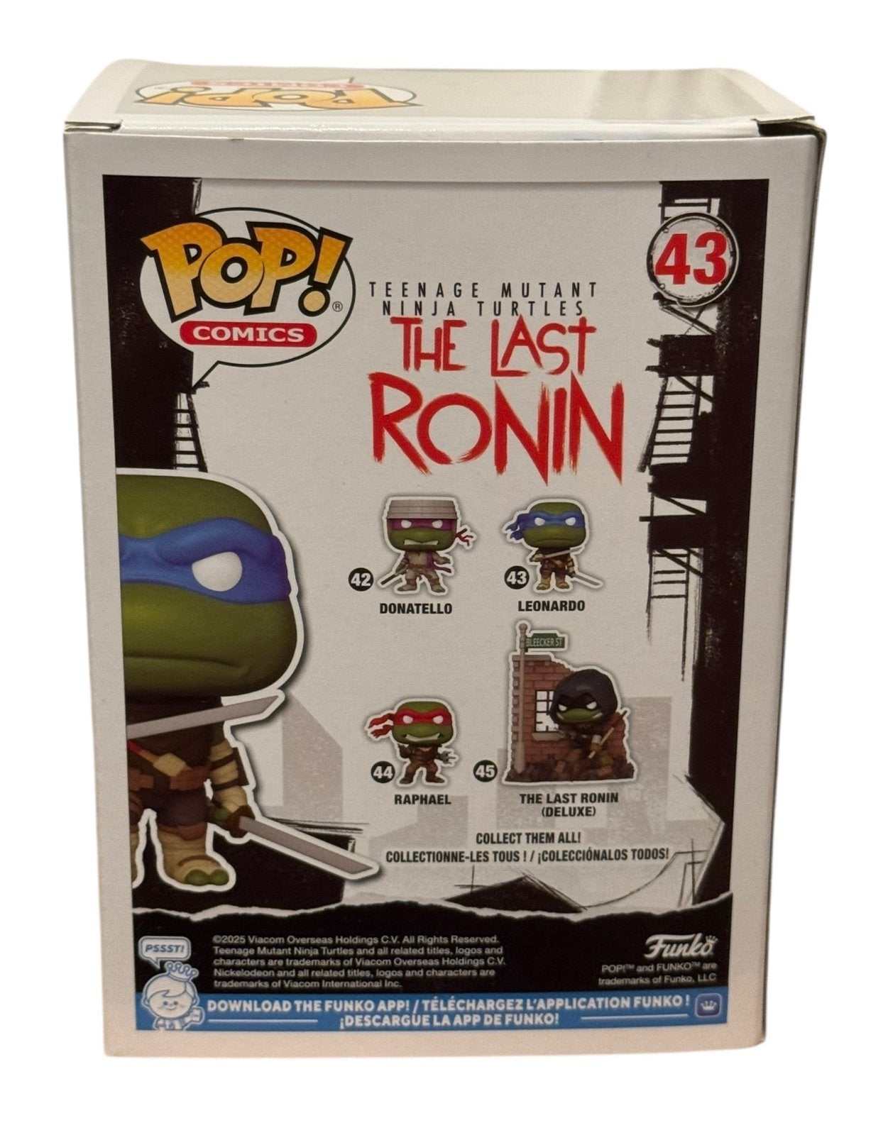 Funko Pop Comics Leonardo Last Ronin TMNT vinyl figure in mint box