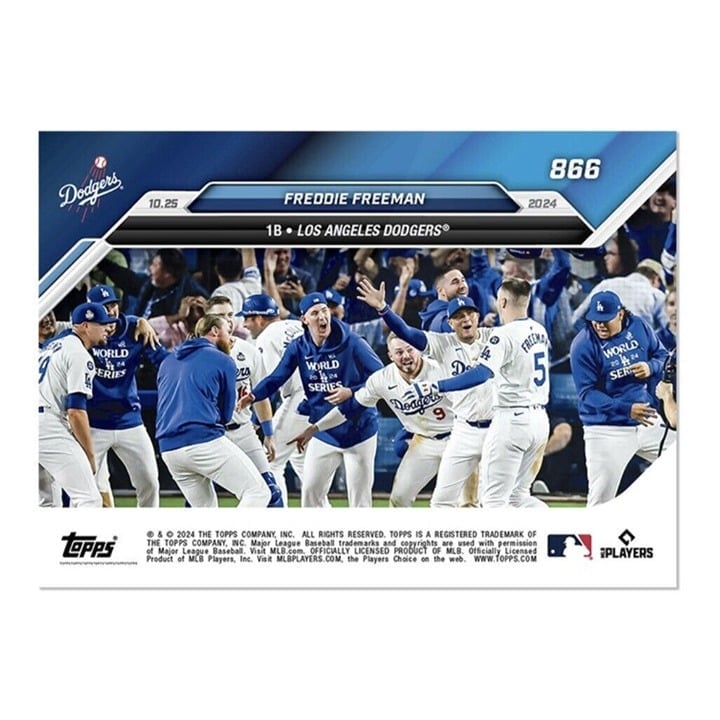 2024 Topps Now! Freddie Freeman 1st World Series Grand Slam W/Off HR 866 - READY