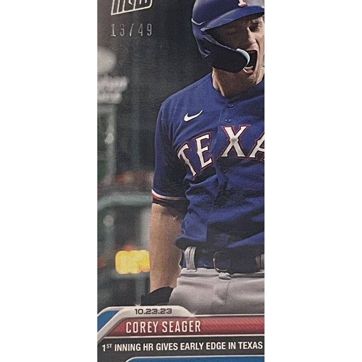 2023 Topps Now Corey Seager* 13/49 1st Inning HR ALCS Game 7 - MLB Texas Rangers