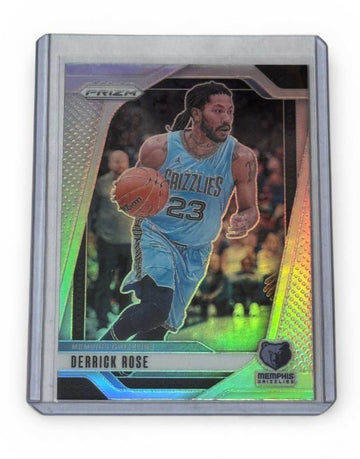 Derrick Rose Memphis Grizzlies Panini Prizm Refractor basketball card with shiny finish