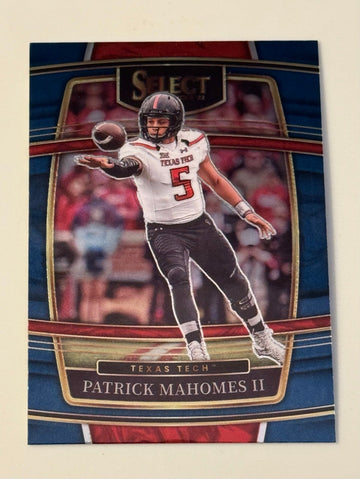 2022 PANINI SELECT DRAFT PICKS BLUE #26 PATRICK MAHOMES II CONCOURSE TEXAS TECH