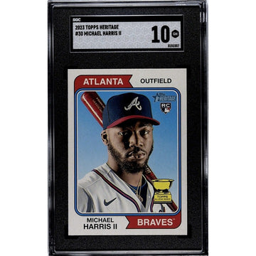 2023 Topps Heritage Michael Harris II RC* Rookie Cup Card #30 MLB Braves SGC 10*